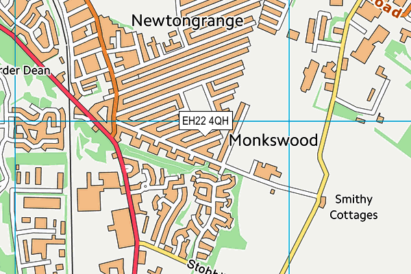 EH22 4QH map - OS VectorMap District (Ordnance Survey) EH22 4QH map - OS VectorMap District (Ordnance Survey)