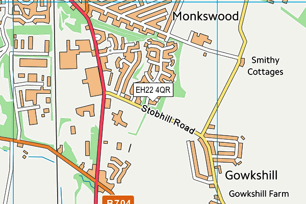 EH22 4QR map - OS VectorMap District (Ordnance Survey) EH22 4QR map - OS VectorMap District (Ordnance Survey)