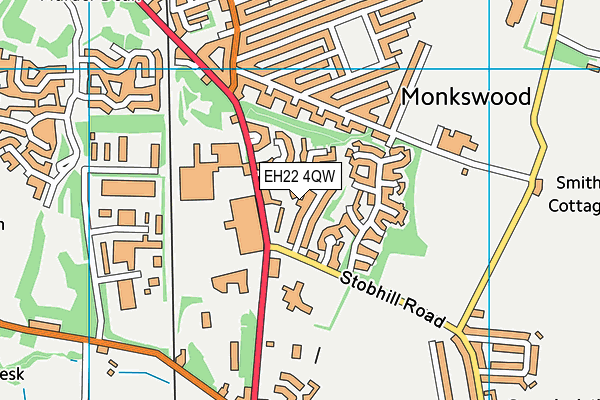 EH22 4QW map - OS VectorMap District (Ordnance Survey) EH22 4QW map - OS VectorMap District (Ordnance Survey)