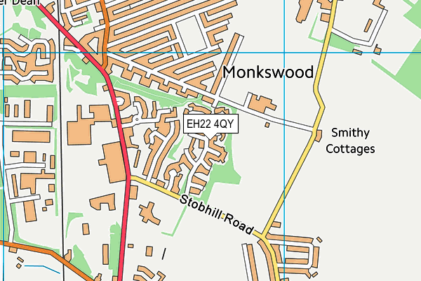 EH22 4QY map - OS VectorMap District (Ordnance Survey) EH22 4QY map - OS VectorMap District (Ordnance Survey)