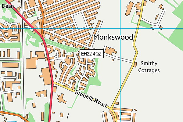 EH22 4QZ map - OS VectorMap District (Ordnance Survey) EH22 4QZ map - OS VectorMap District (Ordnance Survey)