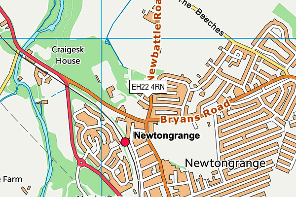 EH22 4RN map - OS VectorMap District (Ordnance Survey) EH22 4RN map - OS VectorMap District (Ordnance Survey)
