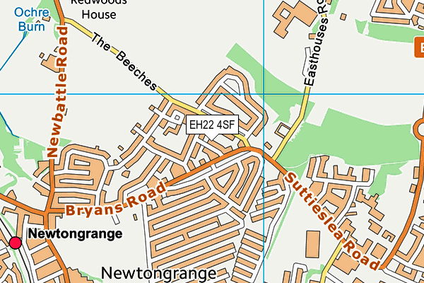 EH22 4SF map - OS VectorMap District (Ordnance Survey) EH22 4SF map - OS VectorMap District (Ordnance Survey)