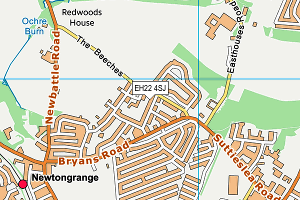 EH22 4SJ map - OS VectorMap District (Ordnance Survey) EH22 4SJ map - OS VectorMap District (Ordnance Survey)