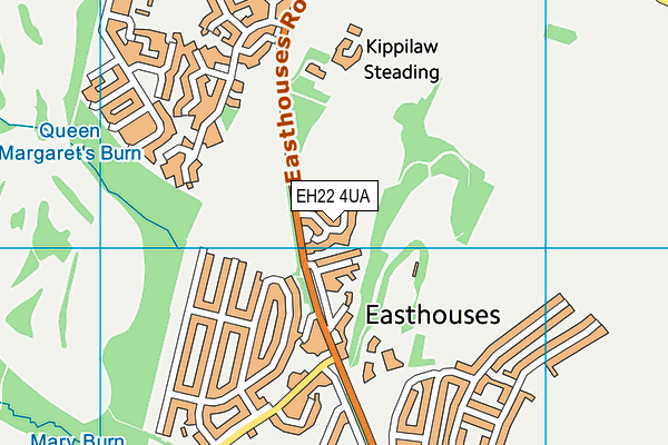 EH22 4UA map - OS VectorMap District (Ordnance Survey) EH22 4UA map - OS VectorMap District (Ordnance Survey)