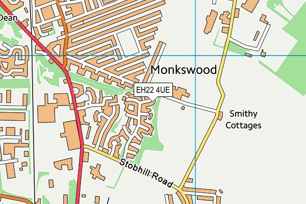 EH22 4UE map - OS VectorMap District (Ordnance Survey) EH22 4UE map - OS VectorMap District (Ordnance Survey)