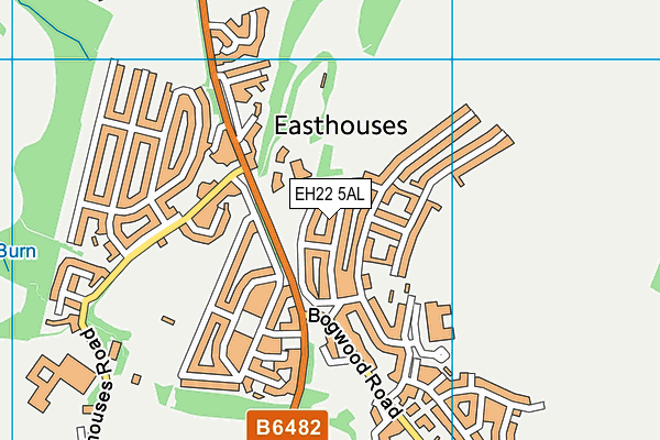 EH22 5AL map - OS VectorMap District (Ordnance Survey) EH22 5AL map - OS VectorMap District (Ordnance Survey)