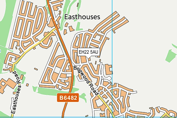EH22 5AU map - OS VectorMap District (Ordnance Survey) EH22 5AU map - OS VectorMap District (Ordnance Survey)