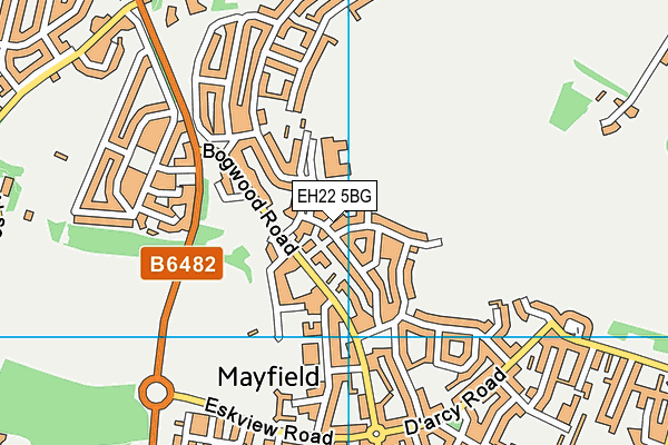 EH22 5BG map - OS VectorMap District (Ordnance Survey) EH22 5BG map - OS VectorMap District (Ordnance Survey)