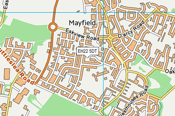 EH22 5DT map - OS VectorMap District (Ordnance Survey) EH22 5DT map - OS VectorMap District (Ordnance Survey)