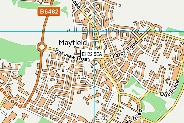 EH22 5EA map - OS VectorMap District (Ordnance Survey) EH22 5EA map - OS VectorMap District (Ordnance Survey)