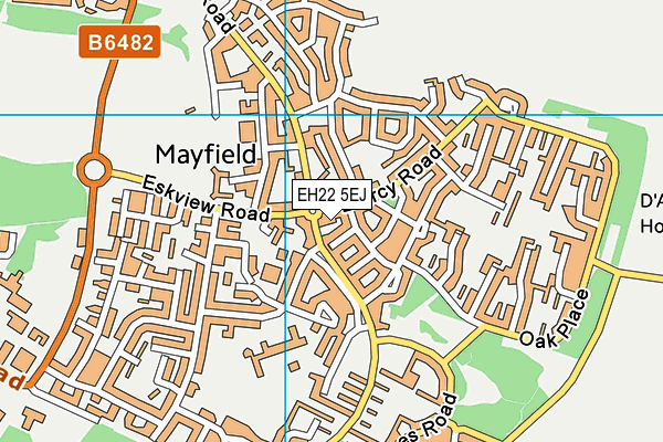 EH22 5EJ map - OS VectorMap District (Ordnance Survey) EH22 5EJ map - OS VectorMap District (Ordnance Survey)