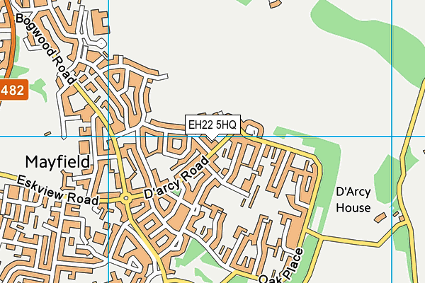 EH22 5HQ map - OS VectorMap District (Ordnance Survey) EH22 5HQ map - OS VectorMap District (Ordnance Survey)
