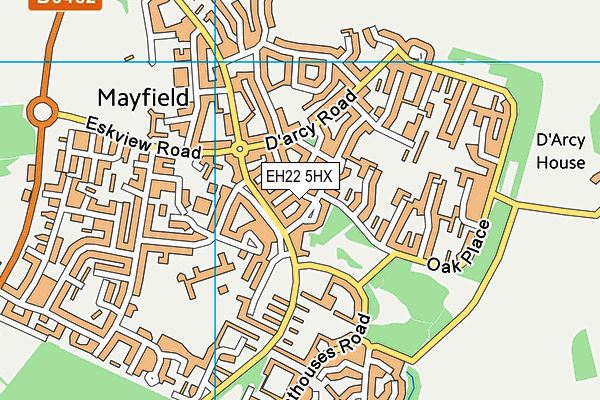 EH22 5HX map - OS VectorMap District (Ordnance Survey) EH22 5HX map - OS VectorMap District (Ordnance Survey)