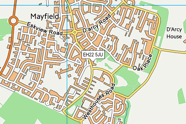 EH22 5JU map - OS VectorMap District (Ordnance Survey) EH22 5JU map - OS VectorMap District (Ordnance Survey)