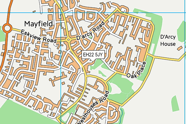EH22 5JY map - OS VectorMap District (Ordnance Survey) EH22 5JY map - OS VectorMap District (Ordnance Survey)