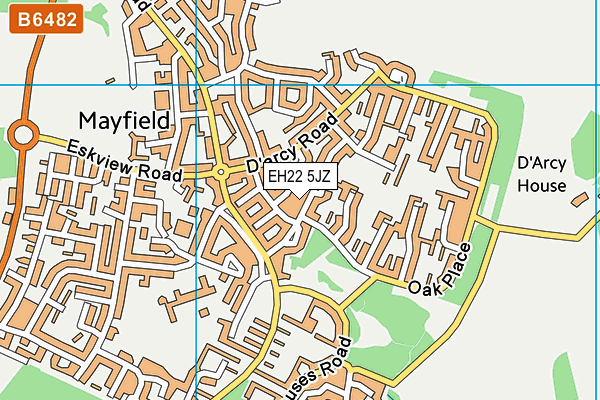 EH22 5JZ map - OS VectorMap District (Ordnance Survey) EH22 5JZ map - OS VectorMap District (Ordnance Survey)