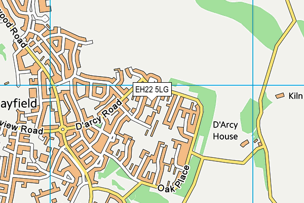EH22 5LG map - OS VectorMap District (Ordnance Survey) EH22 5LG map - OS VectorMap District (Ordnance Survey)