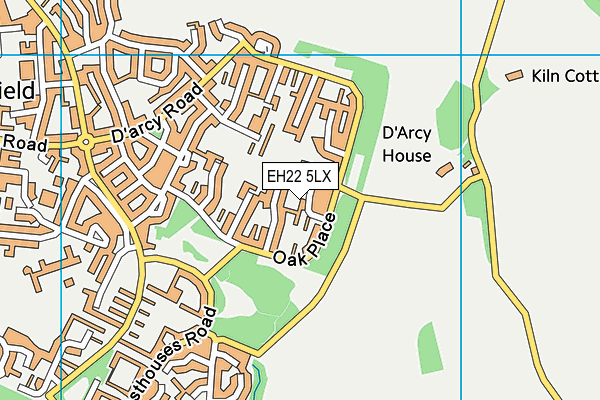EH22 5LX map - OS VectorMap District (Ordnance Survey) EH22 5LX map - OS VectorMap District (Ordnance Survey)