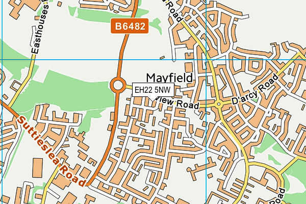 EH22 5NW map - OS VectorMap District (Ordnance Survey) EH22 5NW map - OS VectorMap District (Ordnance Survey)