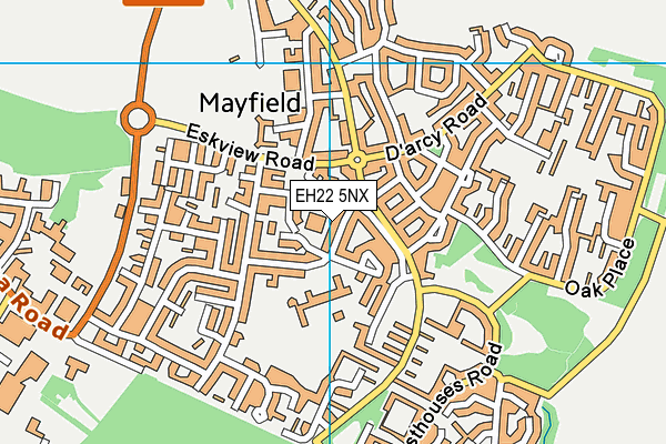 EH22 5NX map - OS VectorMap District (Ordnance Survey) EH22 5NX map - OS VectorMap District (Ordnance Survey)