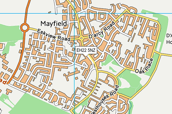EH22 5NZ map - OS VectorMap District (Ordnance Survey) EH22 5NZ map - OS VectorMap District (Ordnance Survey)