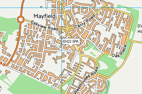 EH22 5PA map - OS VectorMap District (Ordnance Survey) EH22 5PA map - OS VectorMap District (Ordnance Survey)