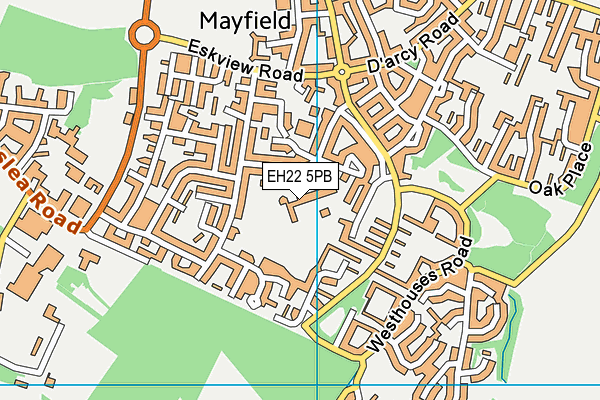EH22 5PB map - OS VectorMap District (Ordnance Survey) EH22 5PB map - OS VectorMap District (Ordnance Survey)