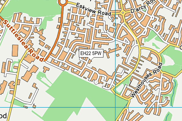 EH22 5PW map - OS VectorMap District (Ordnance Survey) EH22 5PW map - OS VectorMap District (Ordnance Survey)