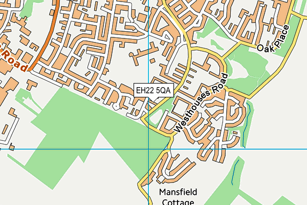 EH22 5QA map - OS VectorMap District (Ordnance Survey) EH22 5QA map - OS VectorMap District (Ordnance Survey)