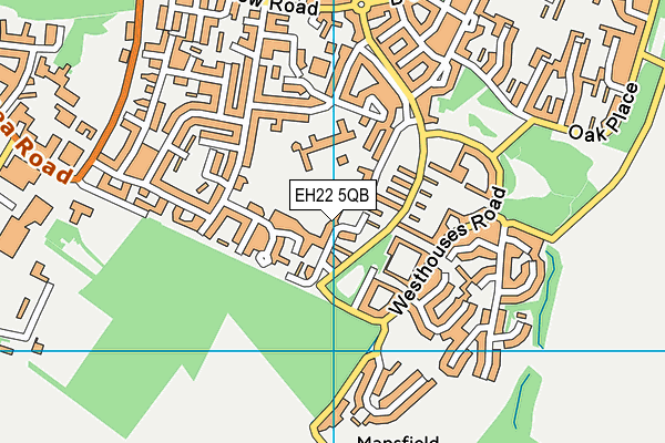 EH22 5QB map - OS VectorMap District (Ordnance Survey) EH22 5QB map - OS VectorMap District (Ordnance Survey)