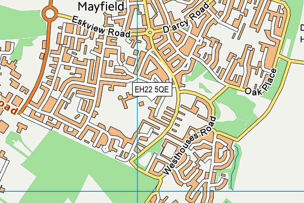 EH22 5QE map - OS VectorMap District (Ordnance Survey) EH22 5QE map - OS VectorMap District (Ordnance Survey)