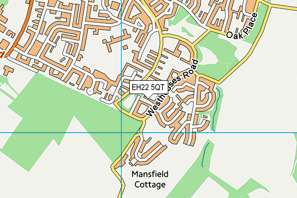 EH22 5QT map - OS VectorMap District (Ordnance Survey) EH22 5QT map - OS VectorMap District (Ordnance Survey)