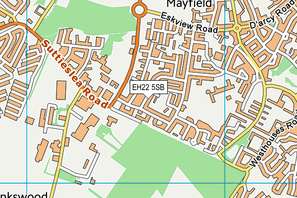 EH22 5SB map - OS VectorMap District (Ordnance Survey) EH22 5SB map - OS VectorMap District (Ordnance Survey)
