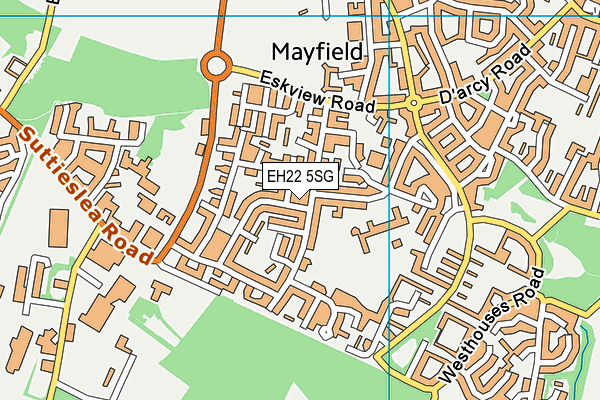 EH22 5SG map - OS VectorMap District (Ordnance Survey) EH22 5SG map - OS VectorMap District (Ordnance Survey)