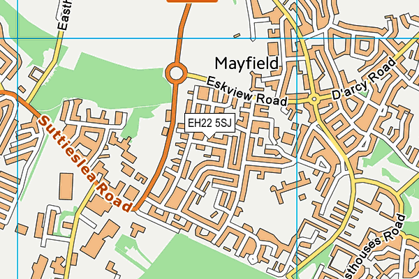 EH22 5SJ map - OS VectorMap District (Ordnance Survey) EH22 5SJ map - OS VectorMap District (Ordnance Survey)