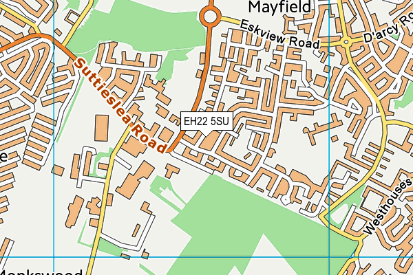 EH22 5SU map - OS VectorMap District (Ordnance Survey) EH22 5SU map - OS VectorMap District (Ordnance Survey)