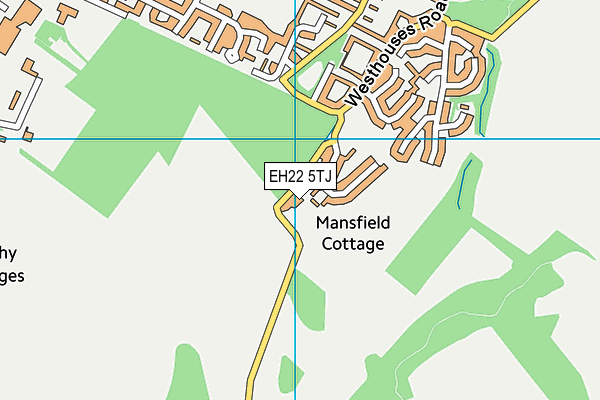 EH22 5TJ map - OS VectorMap District (Ordnance Survey) EH22 5TJ map - OS VectorMap District (Ordnance Survey)