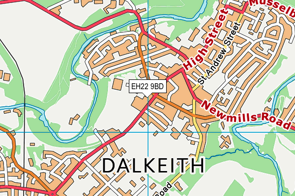 EH22 9BD map - OS VectorMap District (Ordnance Survey) EH22 9BD map - OS VectorMap District (Ordnance Survey)