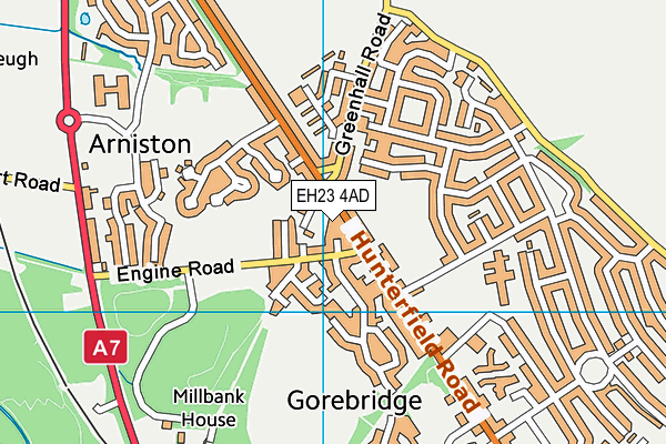 EH23 4AD map - OS VectorMap District (Ordnance Survey) EH23 4AD map - OS VectorMap District (Ordnance Survey)