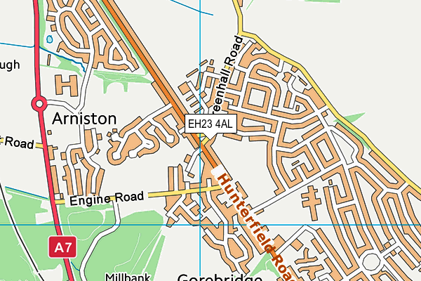 EH23 4AL map - OS VectorMap District (Ordnance Survey) EH23 4AL map - OS VectorMap District (Ordnance Survey)