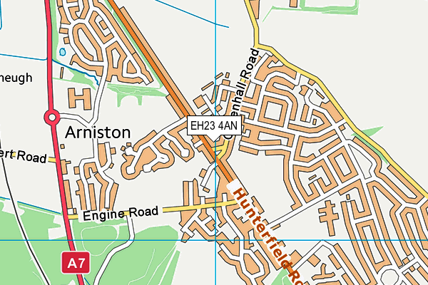 EH23 4AN map - OS VectorMap District (Ordnance Survey) EH23 4AN map - OS VectorMap District (Ordnance Survey)