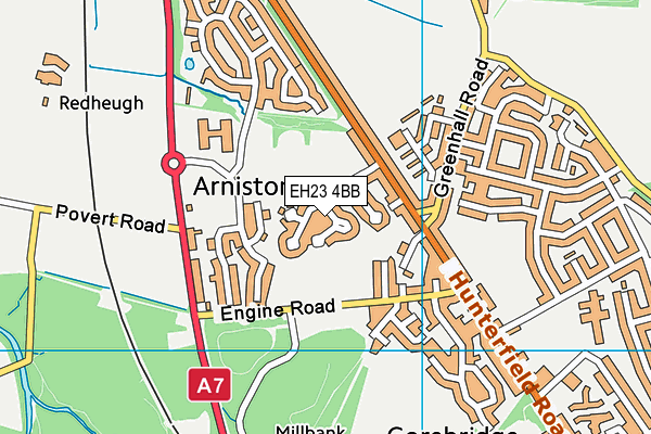 EH23 4BB map - OS VectorMap District (Ordnance Survey) EH23 4BB map - OS VectorMap District (Ordnance Survey)