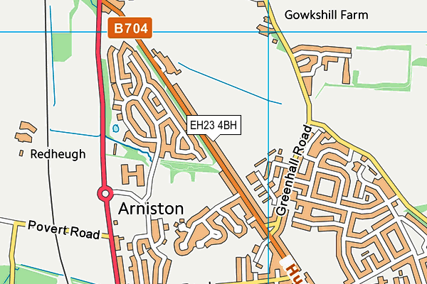 EH23 4BH map - OS VectorMap District (Ordnance Survey) EH23 4BH map - OS VectorMap District (Ordnance Survey)