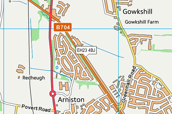 EH23 4BJ map - OS VectorMap District (Ordnance Survey) EH23 4BJ map - OS VectorMap District (Ordnance Survey)
