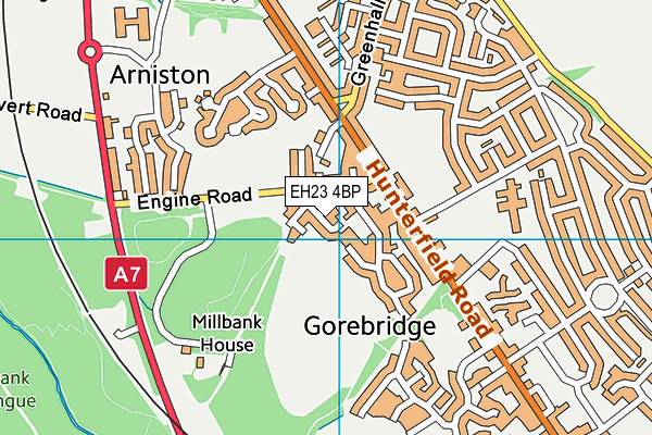 EH23 4BP map - OS VectorMap District (Ordnance Survey) EH23 4BP map - OS VectorMap District (Ordnance Survey)