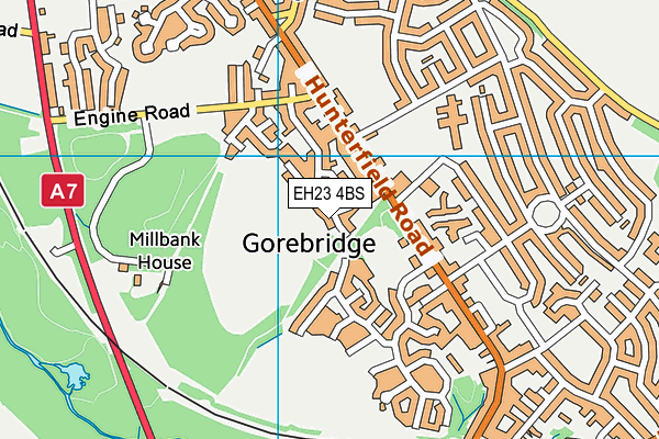 EH23 4BS map - OS VectorMap District (Ordnance Survey)