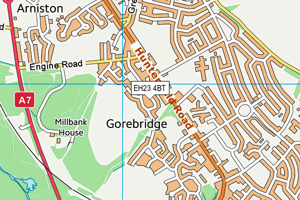 EH23 4BT map - OS VectorMap District (Ordnance Survey) EH23 4BT map - OS VectorMap District (Ordnance Survey)
