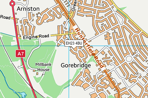 EH23 4BU map - OS VectorMap District (Ordnance Survey) EH23 4BU map - OS VectorMap District (Ordnance Survey)