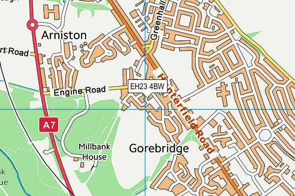 EH23 4BW map - OS VectorMap District (Ordnance Survey) EH23 4BW map - OS VectorMap District (Ordnance Survey)